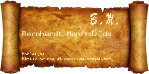 Bernhardt Manfréda névjegykártya